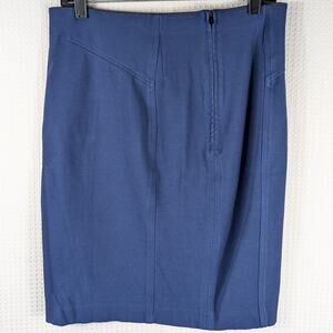 Ann Taylor 6 Navy Blue Pencil Skirt Womens Stretch Office Career Workwear